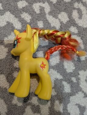 My Little Pony Yellow Pony with Red and Gold Braided Mane Sunset Shimmer